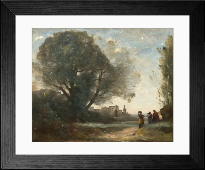 Framed Print : Souvenir of Terracina, 1864, reworked slightly later. Creator Framed Print : Souvenir of Terracina, 1864, reworked slightly later. Creator