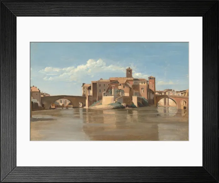 Framed Print : The Island and Bridge of San Bartolomeo, Rome, 1825 / 1828 Framed Print : The Island and Bridge of San Bartolomeo, Rome, 1825 / 1828