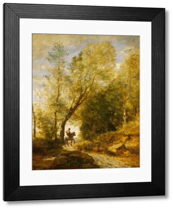 Framed Print : The Forest of Coubron, 1872. Creator: Jean-Baptiste-Camille Corot Framed Print : The Forest of Coubron, 1872. Creator: Jean-Baptiste-Camille Corot