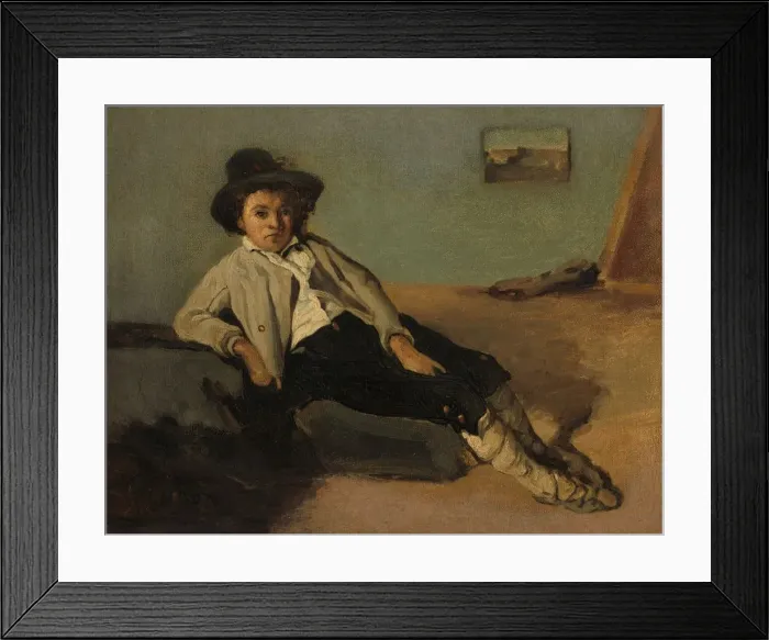 Framed Print : Italian Peasant Boy, 1825 / 1827. Creator: Jean-Baptiste-Camille Corot Framed Print : Italian Peasant Boy, 1825 / 1827. Creator: Jean-Baptiste-Camille Corot