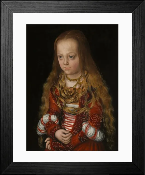 Framed Print : A Princess of Saxony, c. 1517. Creator: Lucas Cranach the Elder Framed Print : A Princess of Saxony, c. 1517. Creator: Lucas Cranach the Elder