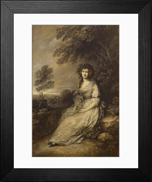 Framed Print : Mrs. Richard Brinsley Sheridan, 1787 / 1796. Creator: Gainsborough Dupont Framed Print : Mrs. Richard Brinsley Sheridan, 1787 / 1796. Creator: Gainsborough Dupont