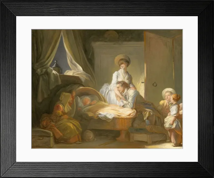 Framed Print : The Visit to the Nursery, c. 1775. Creator: Jean-Honore Fragonard Framed Print : The Visit to the Nursery, c. 1775. Creator: Jean-Honore Fragonard