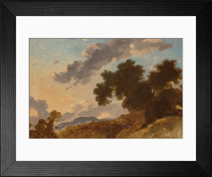 Framed Print : Mountain Landscape at Sunset, c. 1765. Creator: Jean-Honore Fragonard Framed Print : Mountain Landscape at Sunset, c. 1765. Creator: Jean-Honore Fragonard