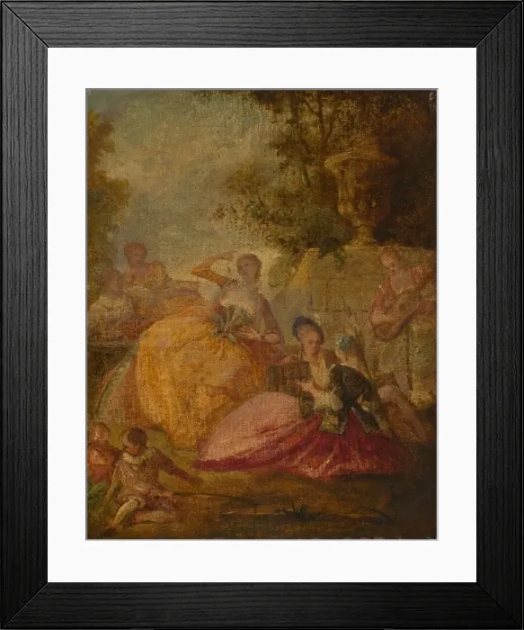 Framed Print : Divertissement, 18th century. Creator: Unknown Framed Print : Divertissement, 18th century. Creator: Unknown