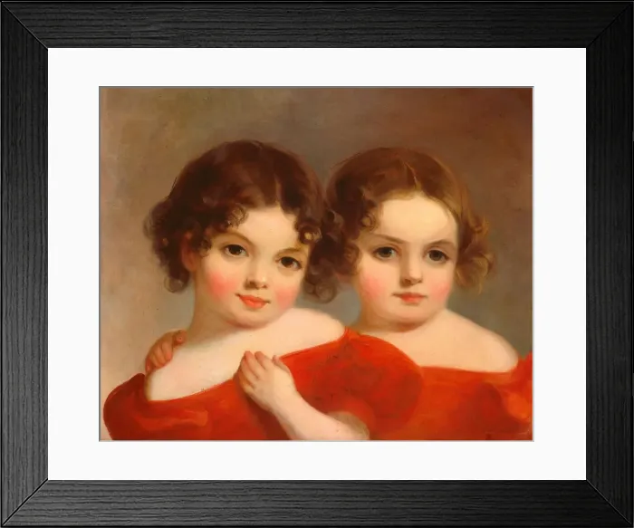 Framed Print : The Leland Sisters, c. 1830. Creator: Thomas Sully Framed Print : The Leland Sisters, c. 1830. Creator: Thomas Sully