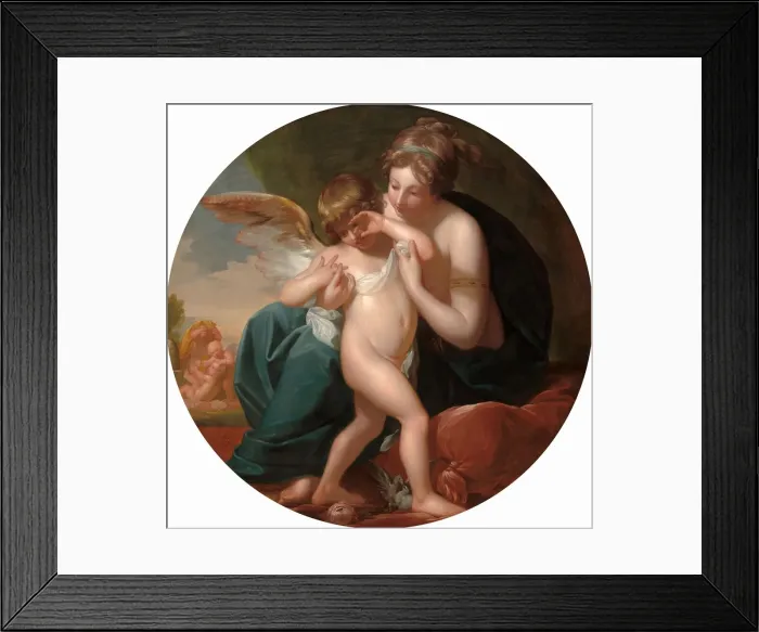 Framed Print : Cupid, Stung by a Bee, Is Cherished by his Mother, 1774. Creator: Benjamin West Framed Print : Cupid, Stung by a Bee, Is Cherished by his Mother, 1774. Creator: Benjamin West