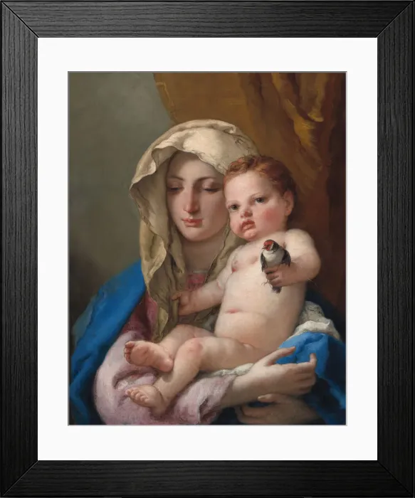 Framed Print : Madonna of the Goldfinch, c. 1767 / 1770. Creator: Giovanni Battista Tiepolo Framed Print : Madonna of the Goldfinch, c. 1767 / 1770. Creator: Giovanni Battista Tiepolo