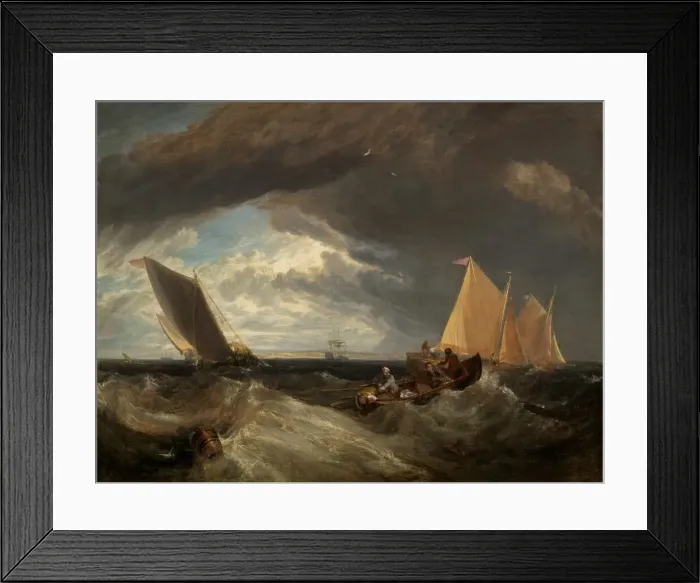 Framed Print : The Junction of the Thames and the Medway, 1807. Creator: JMW Turner Framed Print : The Junction of the Thames and the Medway, 1807. Creator: JMW Turner