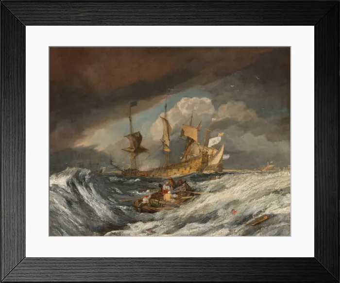 Framed Print : Boats Carrying Out Anchors to the Dutch Men of War, c. 1804. Creator: JMW Turner Framed Print : Boats Carrying Out Anchors to the Dutch Men of War, c. 1804. Creator: JMW Turner