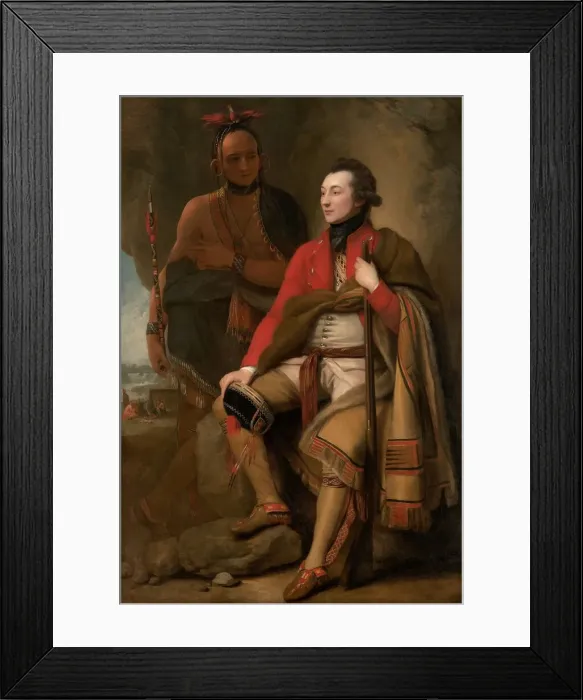 Framed Print : Colonel Guy Johnson and Karonghyontye (Captain David Hill), 1776. Creator: Benjamin West Framed Print : Colonel Guy Johnson and Karonghyontye (Captain David Hill), 1776. Creator: Benjamin West