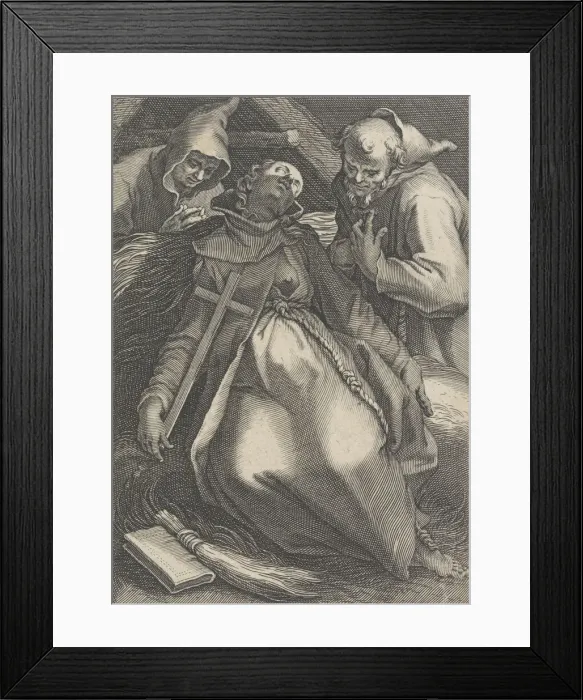 Framed Print : Sancta Euphrolyna, from the series Female Hermits, 1600-1633 Framed Print : Sancta Euphrolyna, from the series Female Hermits, 1600-1633