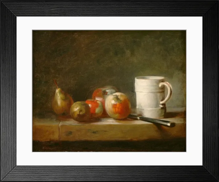 Framed Print : Still Life with a White Mug, c. 1764. Creator: Jean-Simeon Chardin Framed Print : Still Life with a White Mug, c. 1764. Creator: Jean-Simeon Chardin