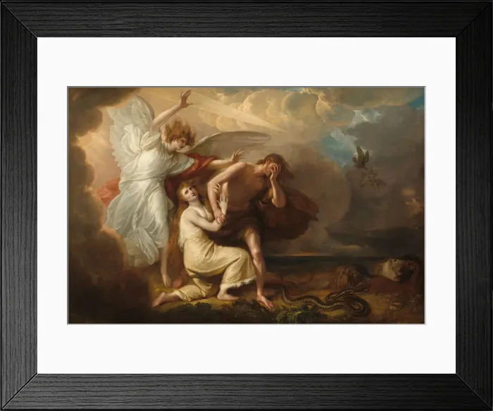 Framed Print : The Expulsion of Adam and Eve from Paradise, 1791. Creator: Benjamin West Framed Print : The Expulsion of Adam and Eve from Paradise, 1791. Creator: Benjamin West
