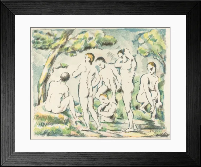 Framed Print : The Bathers (Small Plate), 1897. Creator: Paul Cezanne Framed Print : The Bathers (Small Plate), 1897. Creator: Paul Cezanne