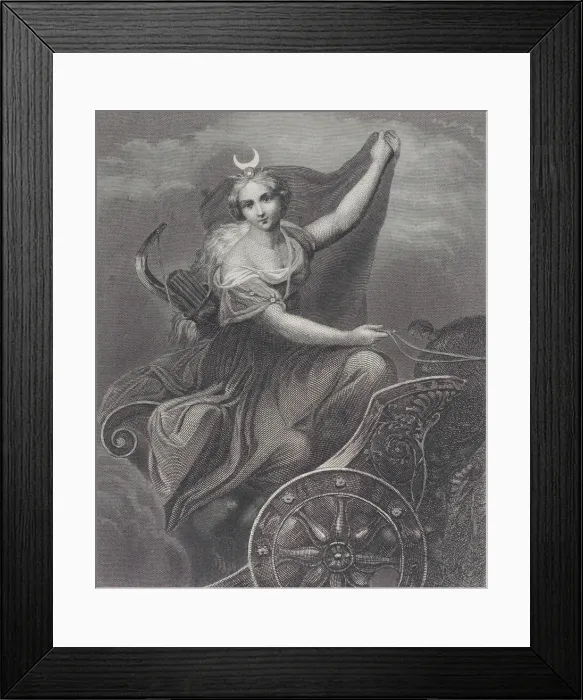 Framed Print : Diana on her chariot, 1832-1902. Creator: Albert Henry Payne Framed Print : Diana on her chariot, 1832-1902. Creator: Albert Henry Payne