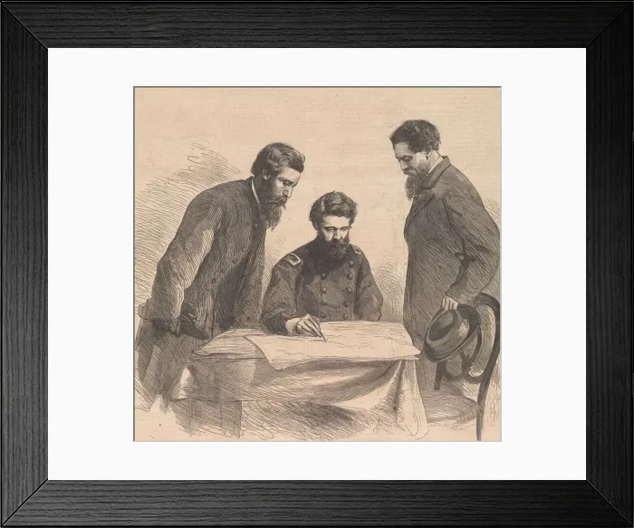 Framed Print : Planning the Capture of Booth and Harold, 1865. Creator: Unknown Framed Print : Planning the Capture of Booth and Harold, 1865. Creator: Unknown