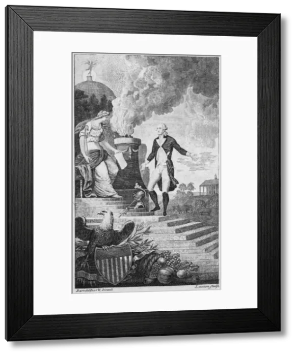 Framed Print : General Washingtons Resignation, 1799. Creator: Alexander Lawson Framed Print : General Washingtons Resignation, 1799. Creator: Alexander Lawson