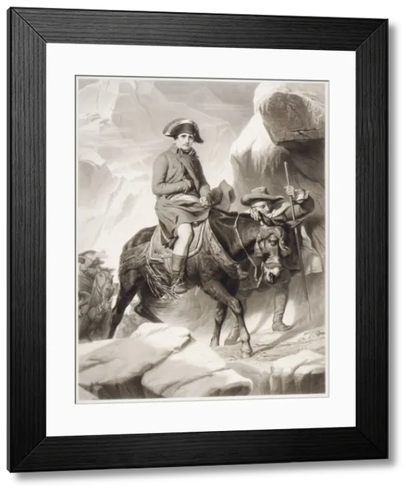 Framed Print : Napoleon Crossing the Alps, 1851. Creator: Alphonse Francois Framed Print : Napoleon Crossing the Alps, 1851. Creator: Alphonse Francois