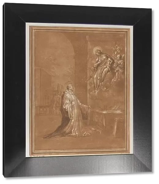 Madonna and child appearing before a kneeling saint, after Bernardino Poccetti, ca. 1766