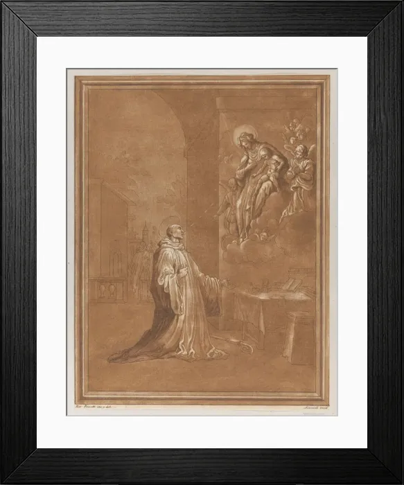 Framed Print : Madonna and child appearing before a kneeling saint, after Bernardino Poccetti, ca. 1766 Framed Print : Madonna and child appearing before a kneeling saint, after Bernardino Poccetti, ca. 1766