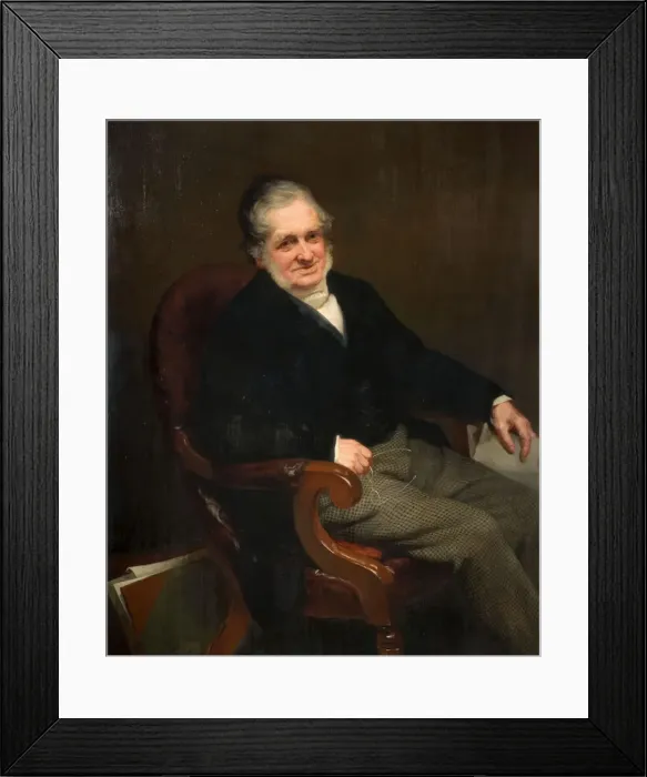 Framed Print : Portrait of Samuel Lines (1778-1863), 1863. Creator: William Thomas Roden Framed Print : Portrait of Samuel Lines (1778-1863), 1863. Creator: William Thomas Roden
