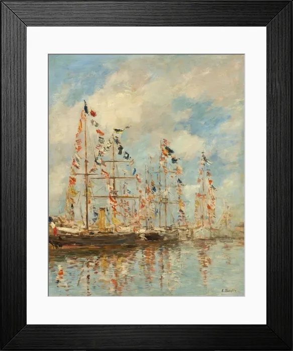 Framed Print : Yacht Basin at Trouville-Deauville, probably 1895 / 1896. Creator: Eugene Louis Boudin Framed Print : Yacht Basin at Trouville-Deauville, probably 1895 / 1896. Creator: Eugene Louis Boudin