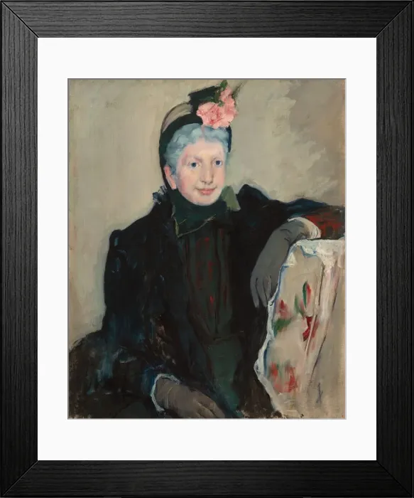 Framed Print : Portrait of an Elderly Lady, c. 1887. Creator: Mary Cassatt Framed Print : Portrait of an Elderly Lady, c. 1887. Creator: Mary Cassatt