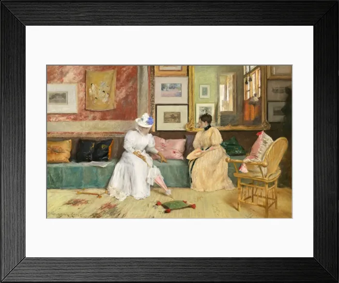 Framed Print : A Friendly Call, 1895. Creator: William Merritt Chase Framed Print : A Friendly Call, 1895. Creator: William Merritt Chase