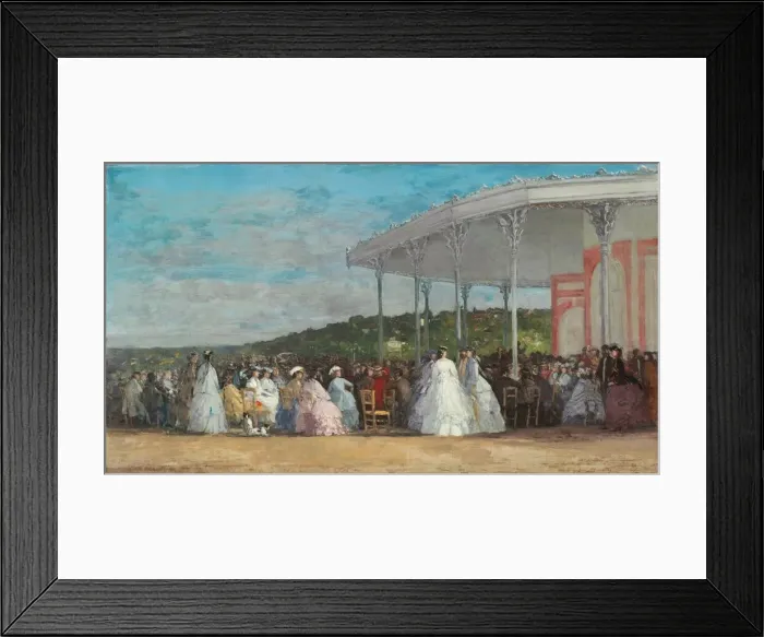 Framed Print : Concert at the Casino of Deauville, 1865. Creator: Eugene Louis Boudin Framed Print : Concert at the Casino of Deauville, 1865. Creator: Eugene Louis Boudin