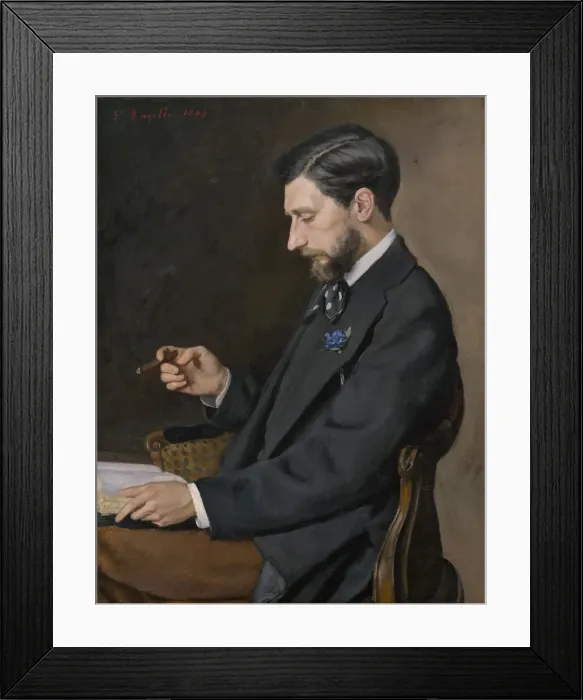 Framed Print : Edmond Maitre, 1869. Creator: Frederic Bazille Framed Print : Edmond Maitre, 1869. Creator: Frederic Bazille