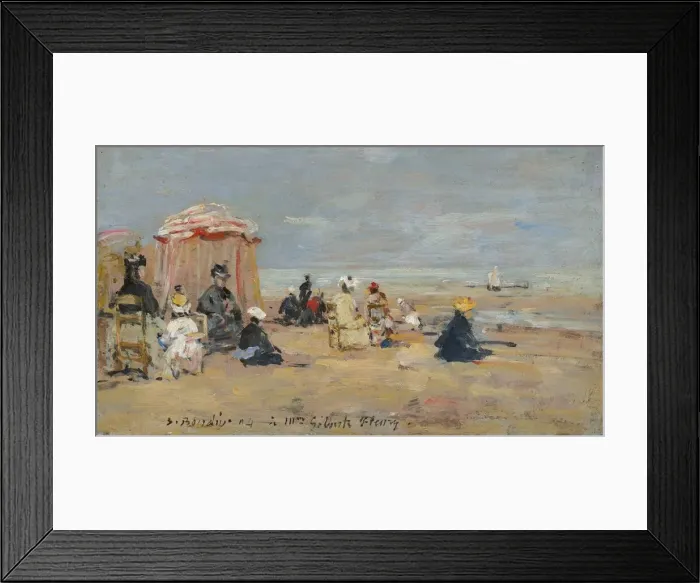 Framed Print : On the Beach, 1894. Creator: Eugene Louis Boudin Framed Print : On the Beach, 1894. Creator: Eugene Louis Boudin
