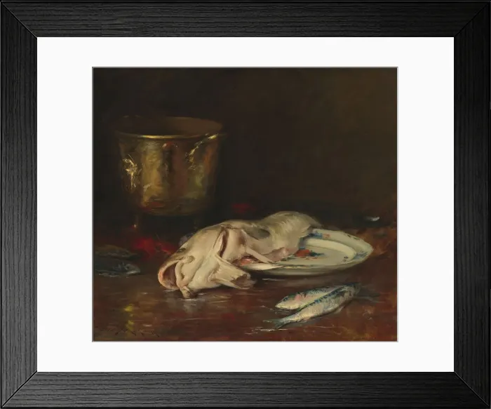 Framed Print : An English Cod, 1904. Creator: William Merritt Chase Framed Print : An English Cod, 1904. Creator: William Merritt Chase
