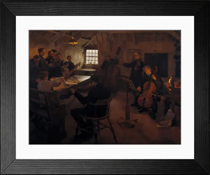 Framed Print : The Village Philharmonic, 1888. Creator: Stanhope A Forbes Framed Print : The Village Philharmonic, 1888. Creator: Stanhope A Forbes