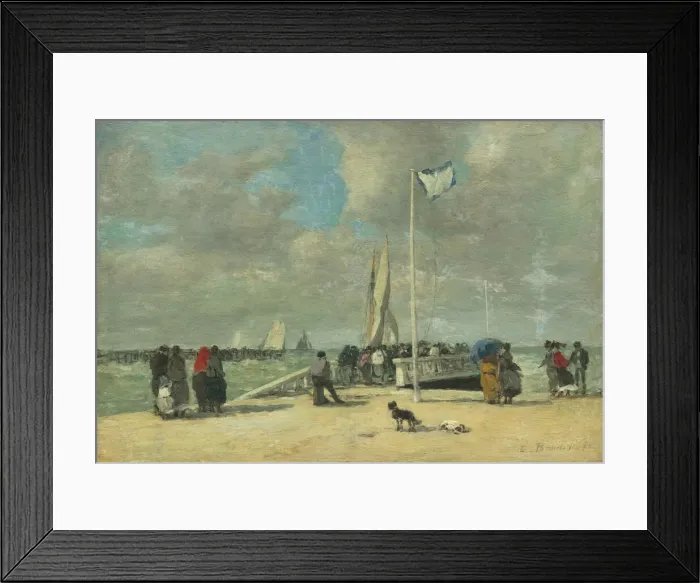 Framed Print : On the Jetty, c. 1869 / 1870. Creator: Eugene Louis Boudin Framed Print : On the Jetty, c. 1869 / 1870. Creator: Eugene Louis Boudin