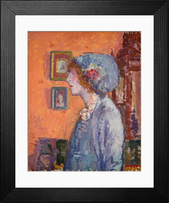 Framed Print : Portrait of the Artists Wife, Mollie Kerr, 1911. Creator: Spencer Gore Framed Print : Portrait of the Artists Wife, Mollie Kerr, 1911. Creator: Spencer Gore