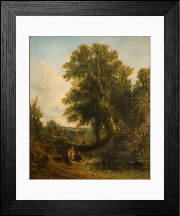 Framed Print : English Landscape, 1829. Creator: Thomas Creswick Framed Print : English Landscape, 1829. Creator: Thomas Creswick