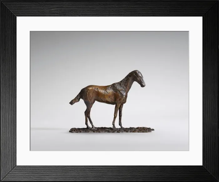 Framed Print : Study of a Mustang, original wax 1860s, cast by 1921. Creator: Edgar Degas Framed Print : Study of a Mustang, original wax 1860s, cast by 1921. Creator: Edgar Degas