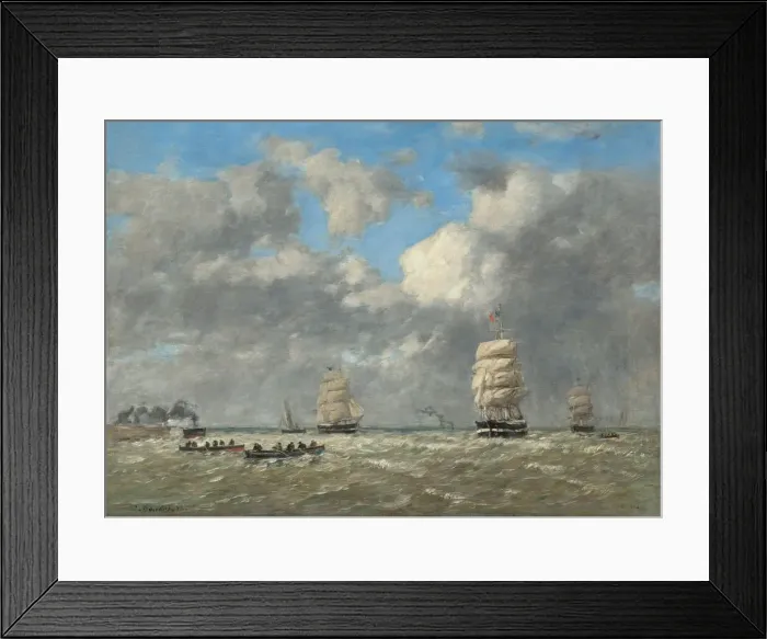 Framed Print : Le Havre, 1883. Creator: Eugene Louis Boudin Framed Print : Le Havre, 1883. Creator: Eugene Louis Boudin