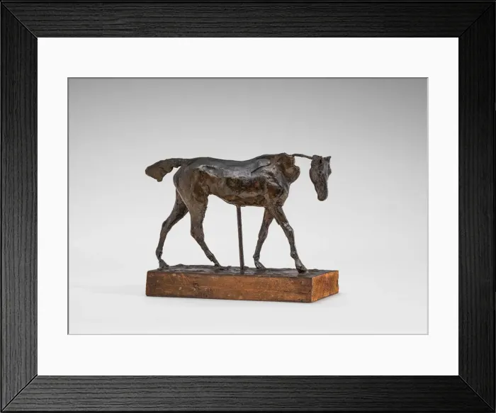 Framed Print : Thoroughbred Horse Walking, Part of the Neck Missing, early 1870s. Creator: Edgar Degas Framed Print : Thoroughbred Horse Walking, Part of the Neck Missing, early 1870s. Creator: Edgar Degas