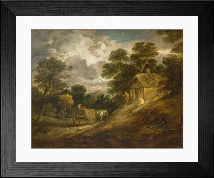 Framed Print : Landscape With A Cottage And Cart, 1786. Creator: Thomas Gainsborough Framed Print : Landscape With A Cottage And Cart, 1786. Creator: Thomas Gainsborough