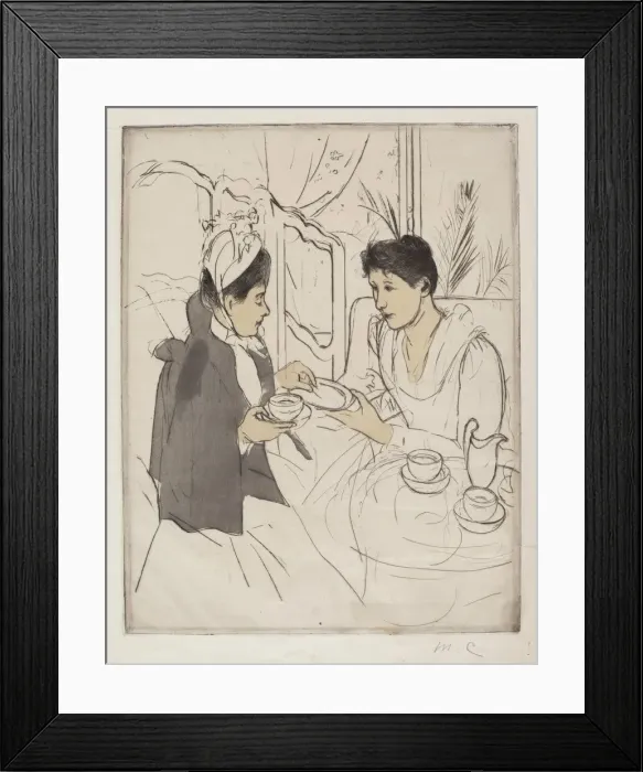 Framed Print : Afternoon Tea Party, 1890-1891. Creator: Mary Cassatt Framed Print : Afternoon Tea Party, 1890-1891. Creator: Mary Cassatt