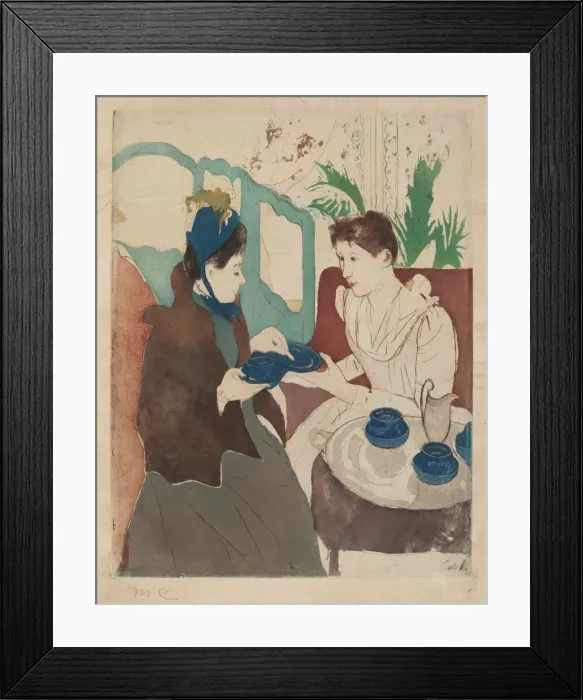 Framed Print : Afternoon Tea Party, 1890-1891. Creator: Mary Cassatt Framed Print : Afternoon Tea Party, 1890-1891. Creator: Mary Cassatt