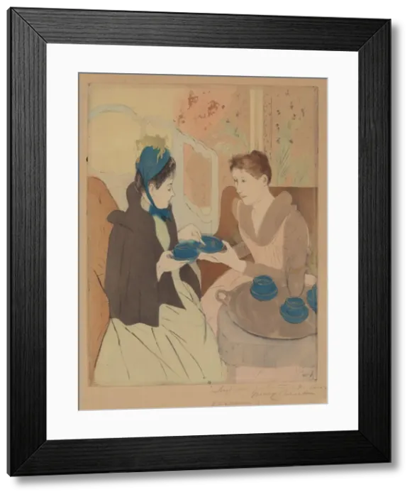 Framed Print : Afternoon Tea Party, 1890-1891. Creator: Mary Cassatt Framed Print : Afternoon Tea Party, 1890-1891. Creator: Mary Cassatt