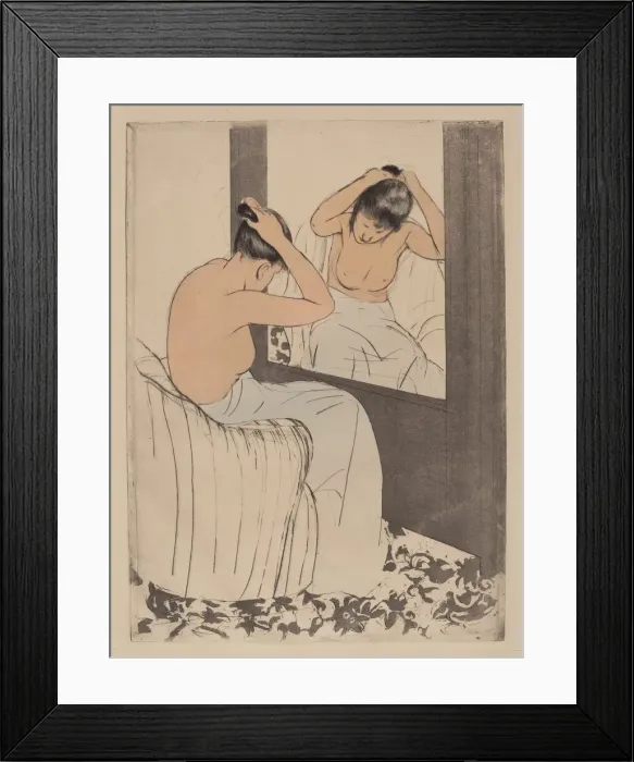Framed Print : The Coiffure, 1890-1891. Creator: Mary Cassatt Framed Print : The Coiffure, 1890-1891. Creator: Mary Cassatt