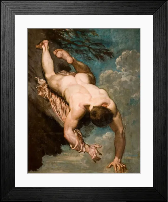 Framed Print : Manlius Hurled From The Rock, 1818. Creator: William Etty Framed Print : Manlius Hurled From The Rock, 1818. Creator: William Etty
