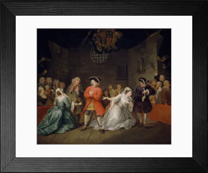 Framed Print : Scene from John Gays The Beggars Opera, 1728. Creator: William Hogarth Framed Print : Scene from John Gays The Beggars Opera, 1728. Creator: William Hogarth