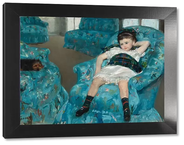 Little Girl in a Blue Armchair, 1878. Creator: Mary Cassatt