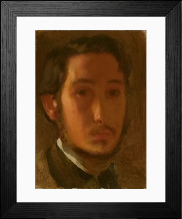 Framed Print : Self-Portrait with White Collar, c. 1857. Creator: Edgar Degas Framed Print : Self-Portrait with White Collar, c. 1857. Creator: Edgar Degas