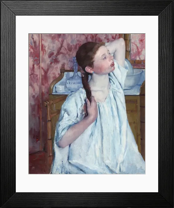 Framed Print : Girl Arranging Her Hair, 1886. Creator: Mary Cassatt Framed Print : Girl Arranging Her Hair, 1886. Creator: Mary Cassatt